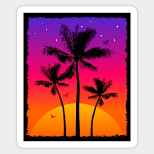 Tropical Sunset Magnet